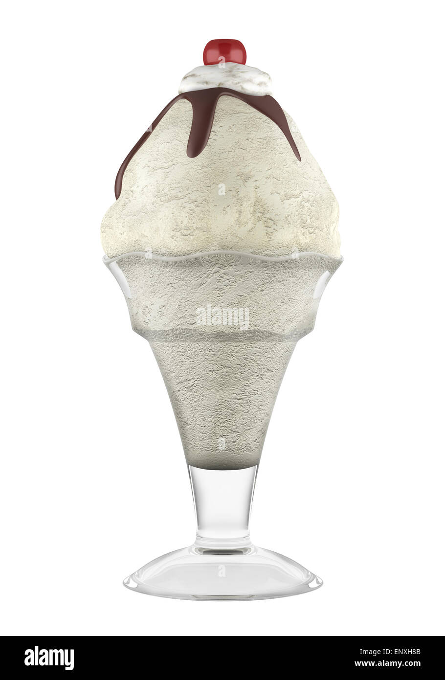 La crème glacée dans un gobelet isolé sur fond blanc Banque D'Images