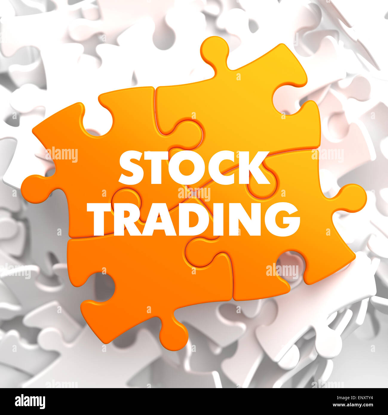 Stock Trading sur Casse-Tête Jaune. Banque D'Images