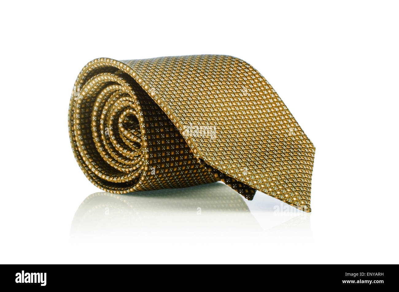 Cravate homme soie Élégante cravate ( ) on white Photo Stock - Alamy