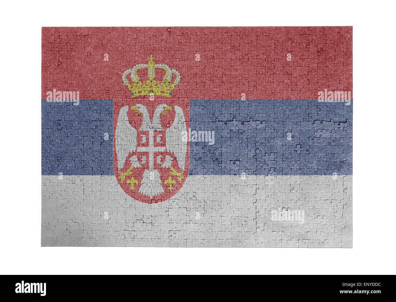 Grand puzzle de 1000 pièces - flag - Serbie Banque D'Images