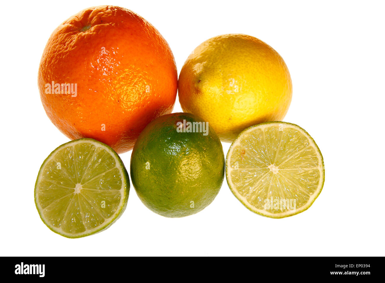 Suedfruechte : Zitrone, mandarine, clémentine, Orange, Limone - Symbolbild Nahrungsmittel. Banque D'Images
