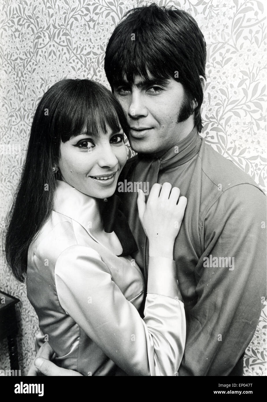 ESTHER ET ABI OFARIM/israélien duo pop allemande en mars 1968. Photo Tony Gale Banque D'Images