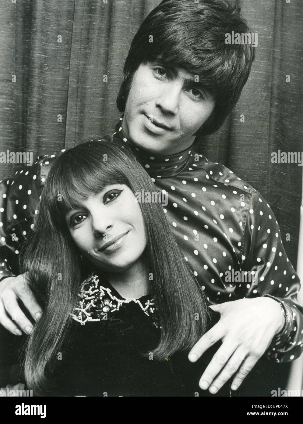 ESTHER ET ABI OFARIM/israélien duo pop allemande en février 1968. Photo Tony Gale Banque D'Images