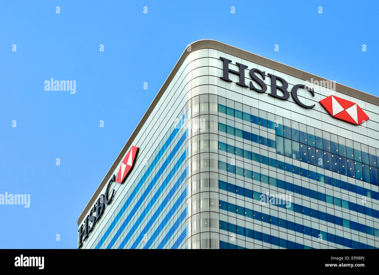 Londres, Angleterre, Royaume-Uni. Tour de la HSBC au Canada Place, Canary Wharf : Norman Foster (2002) Banque D'Images