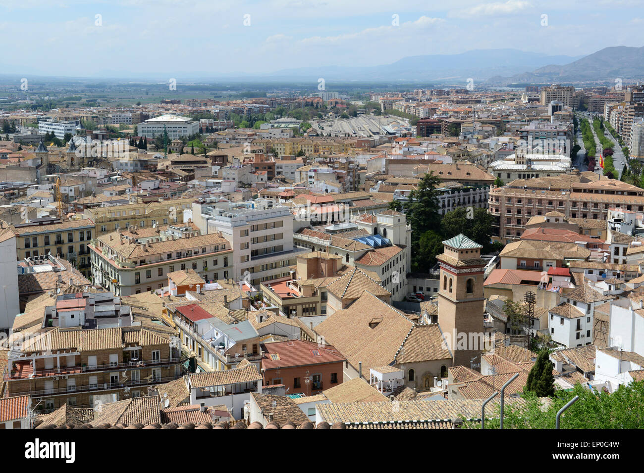Quartier résidentiel maison maisons toits appartements Granada espagne Banque D'Images