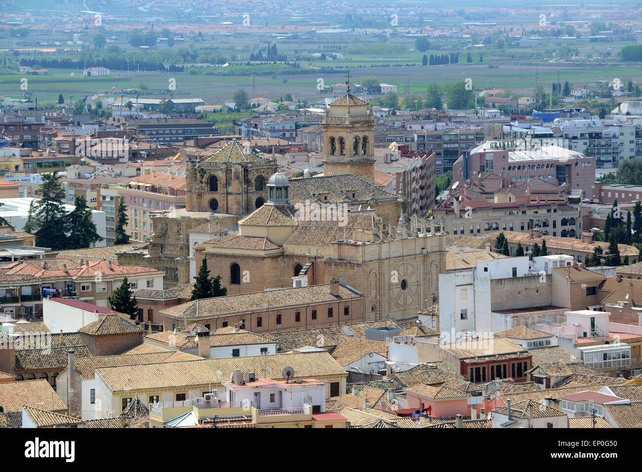 Quartier résidentiel maison maisons toits appartements Granada espagne Banque D'Images