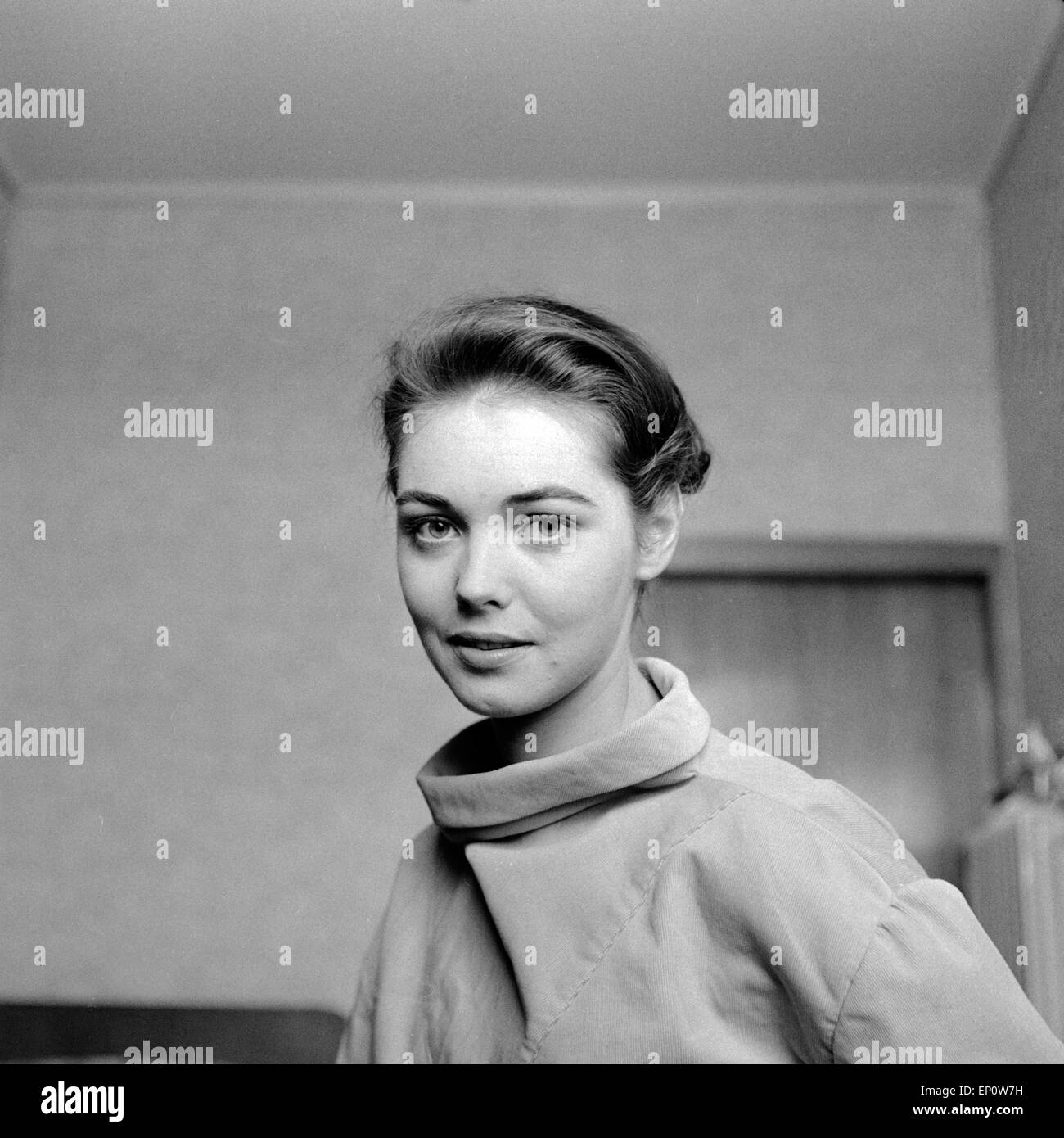 Deutsche Schauspielerin Ingeborg Schöner, Deutschland 1957. L'actrice allemande Ingeborg Schöner, Allemagne 1957. Banque D'Images