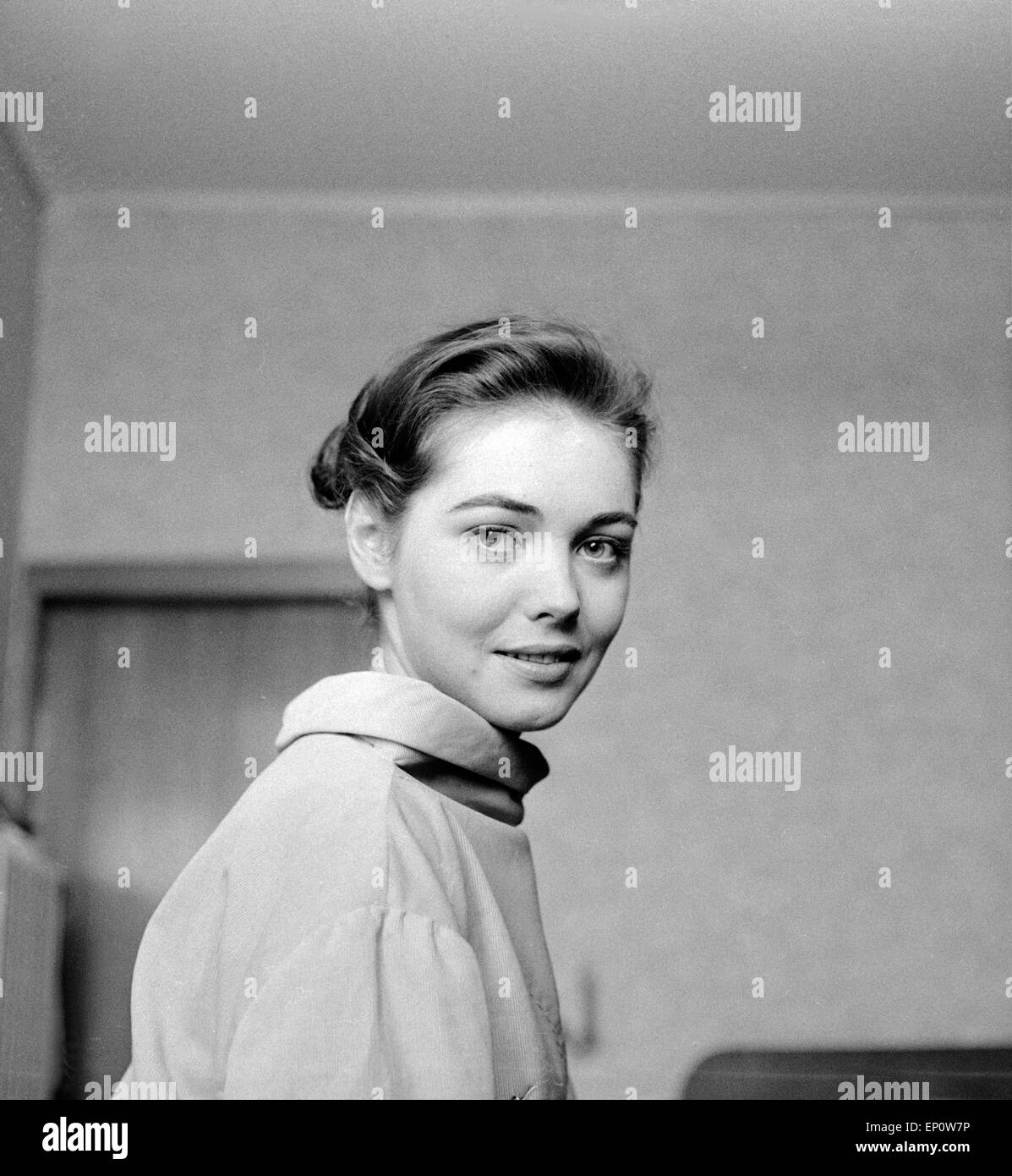 Deutsche Schauspielerin Ingeborg Schöner, Deutschland 1957. L'actrice allemande Ingeborg Schöner, Allemagne 1957. Banque D'Images