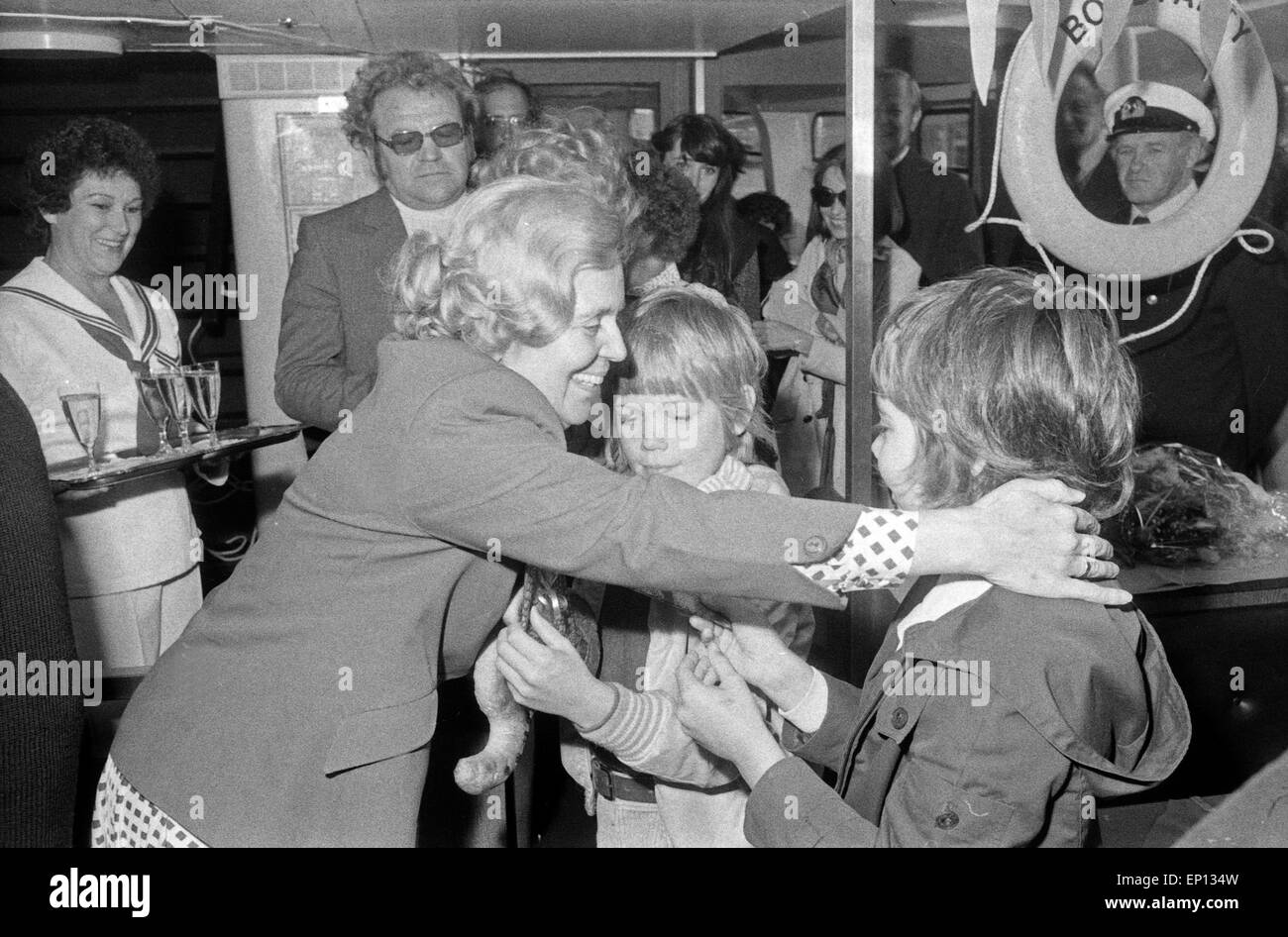 Deutsche Volksschauspielerin Heidi Kabel feiert ihren 65. Geburtstag An Bord des Schiffes-HADAG 'St. Pauli à Hambourg, histoire de l' Banque D'Images