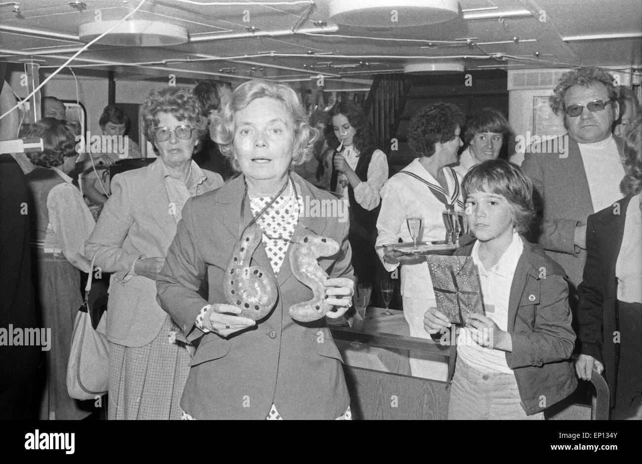 Deutsche Volksschauspielerin Heidi Kabel feiert ihren 65. Geburtstag An Bord des Schiffes-HADAG 'St. Pauli à Hambourg, histoire de l' Banque D'Images