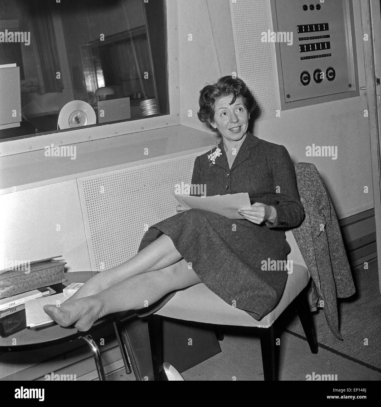 Inge Meysel Deutsche Schauspielerin, Deutschland 1950er Jahre. L'actrice allemande Inge Meysel, l'Allemagne des années 1950. Banque D'Images