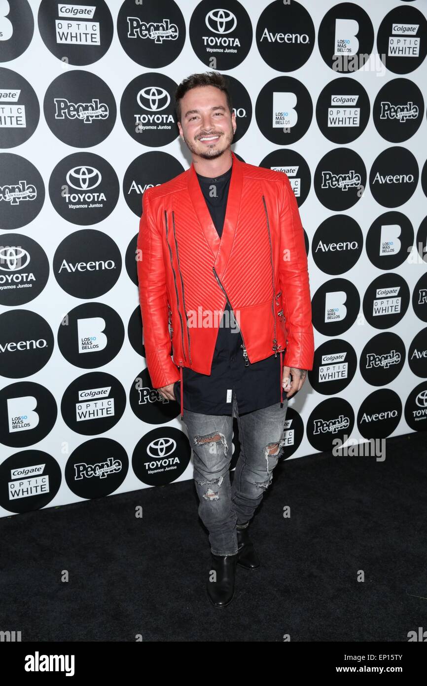 New York, NY, USA. 12 mai, 2015. J Balvin aux arrivées pour Los Bellos Mas 50 (50) Plus Beaux People en espanol, IAC Building, New York, NY Le 12 mai 2015. Credit : Andres Otero/Everett Collection/Alamy Live News Banque D'Images