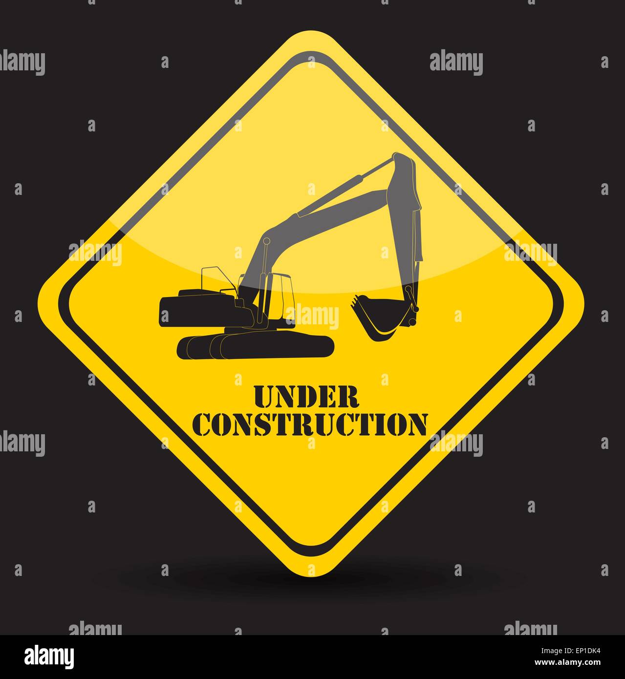 Travaux de pelle en construction. Illustration vecteur EPS10 Illustration de Vecteur