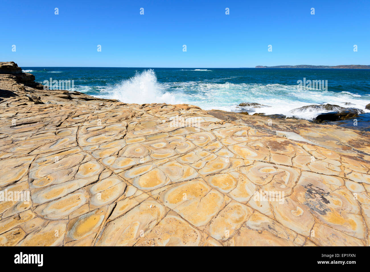 Anneaux de Liesegang, Bouddi National Park, New South Wales, NSW, Australie Banque D'Images