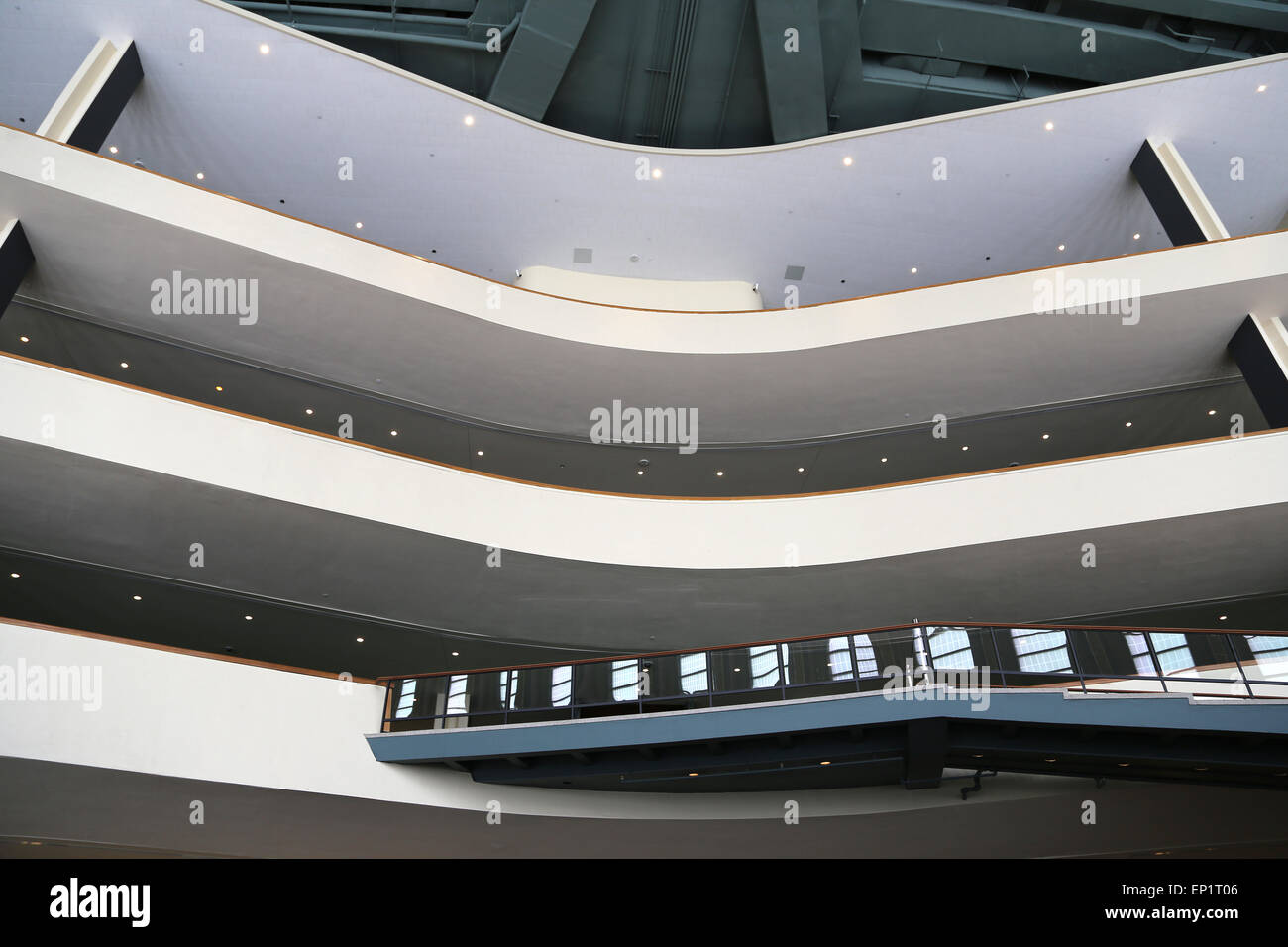 Heardquarters de l'Organisation des Nations Unies. L'Assemblée générale des Nations Unies. À l'intérieur de l'entrée du public. La ville de New York. USA. Banque D'Images