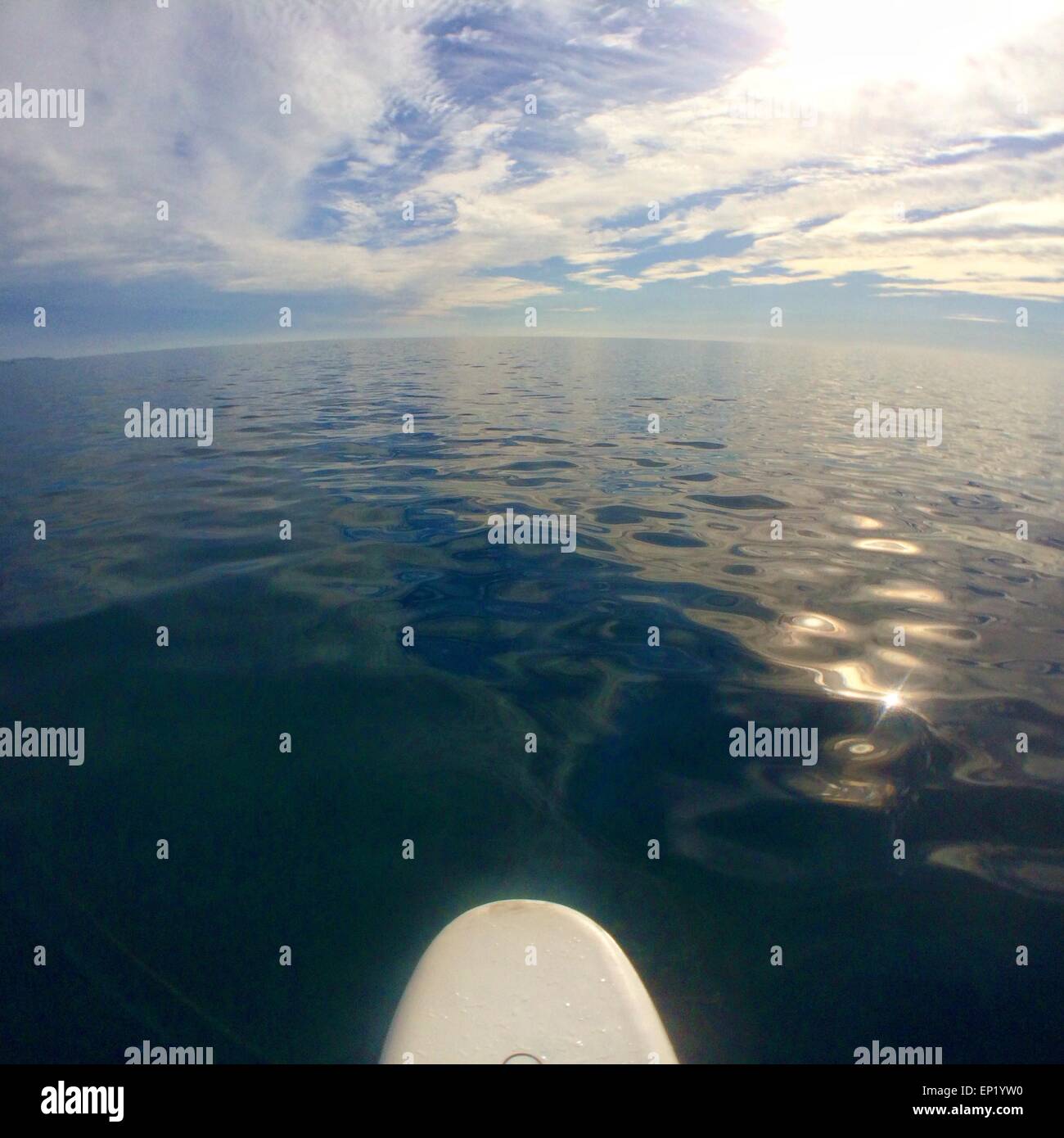 Pointe d'un surf en mer Banque D'Images