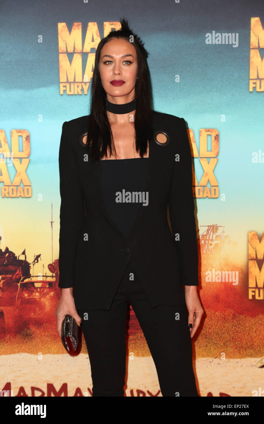 Sydney, Australie. 13 mai 2015. Sur la photo : Megan Gale (La Walkyrie).  Cast du film Mad Max : Fury Road et célébrités marchait sur le tapis rouge  pour l'événement Cinémas, George