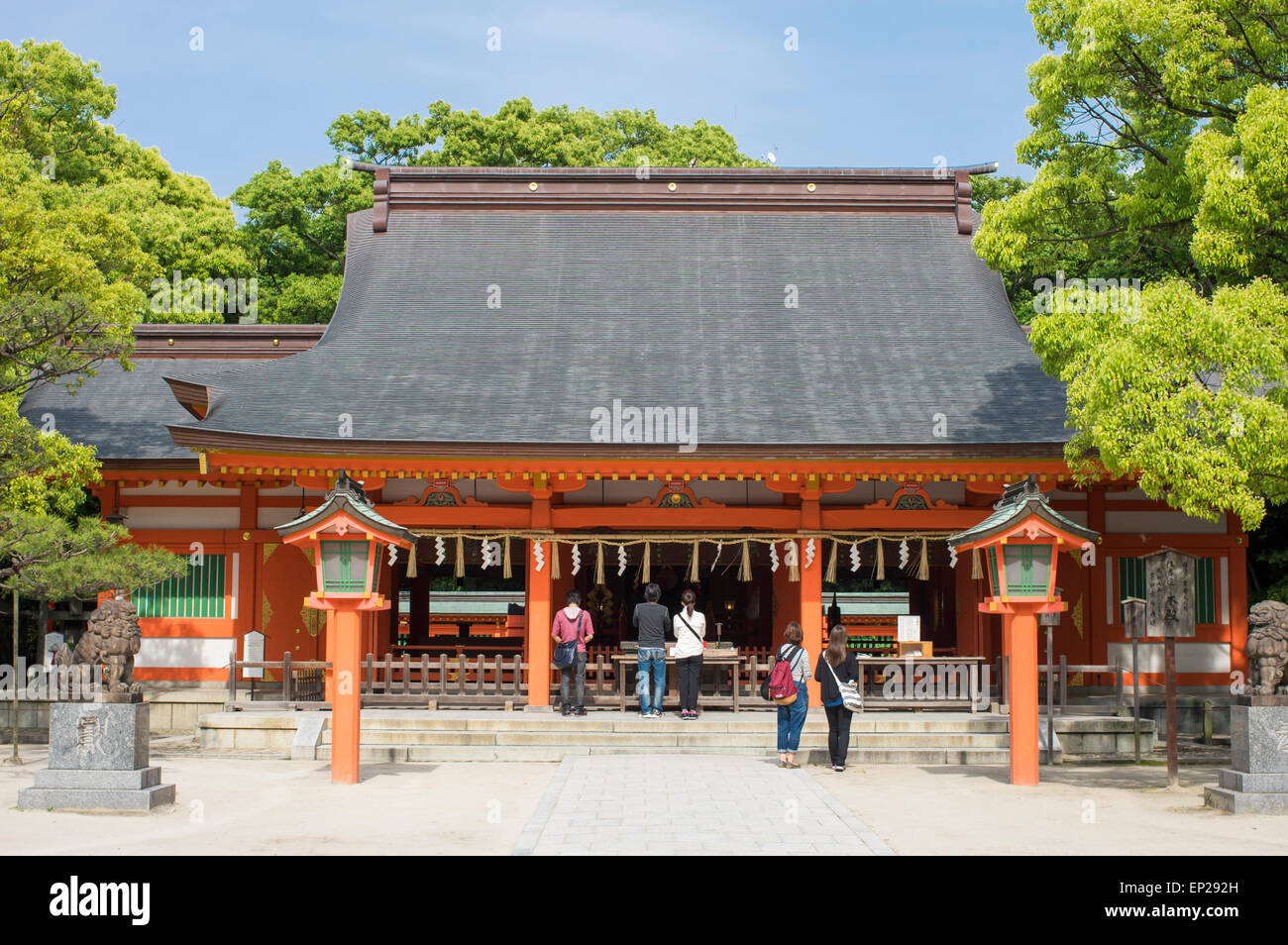 Sanctuaire de Sumiyoshi ( ) Shinto Fukuoka, Kyushu, Japon Banque D'Images