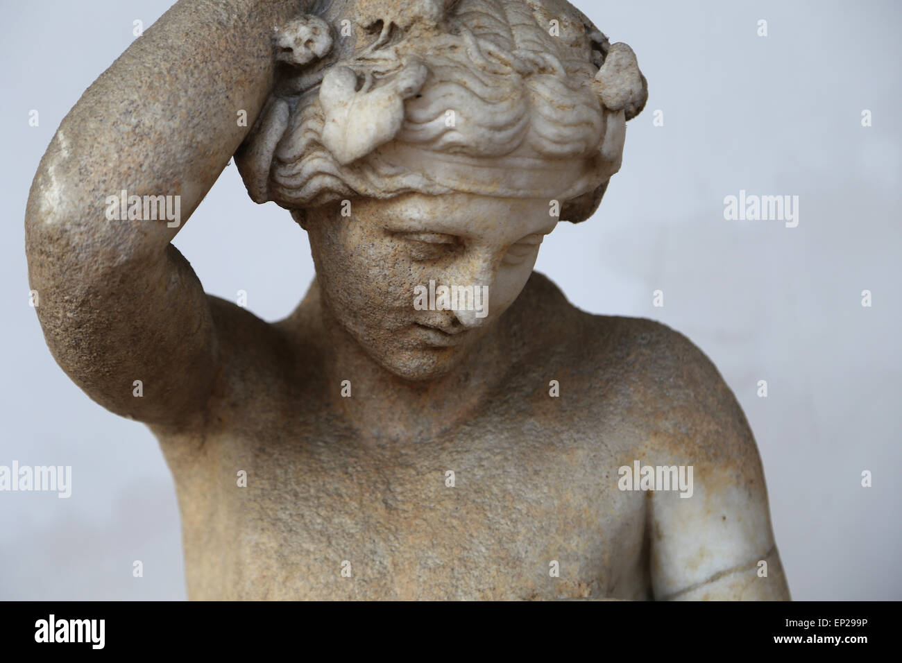 Statue de Dionysos ivre. En. 1re C. AD. Claudian Âge. Rome. Via Cassia. Musée National Romain. Thermes de Dioclétien. Rome. Banque D'Images