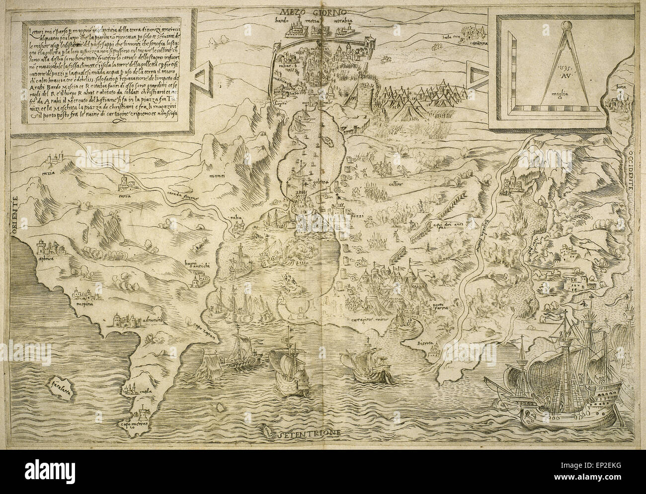 Carte des îles britanniques. 16e siècle. 1543 Banque D'Images