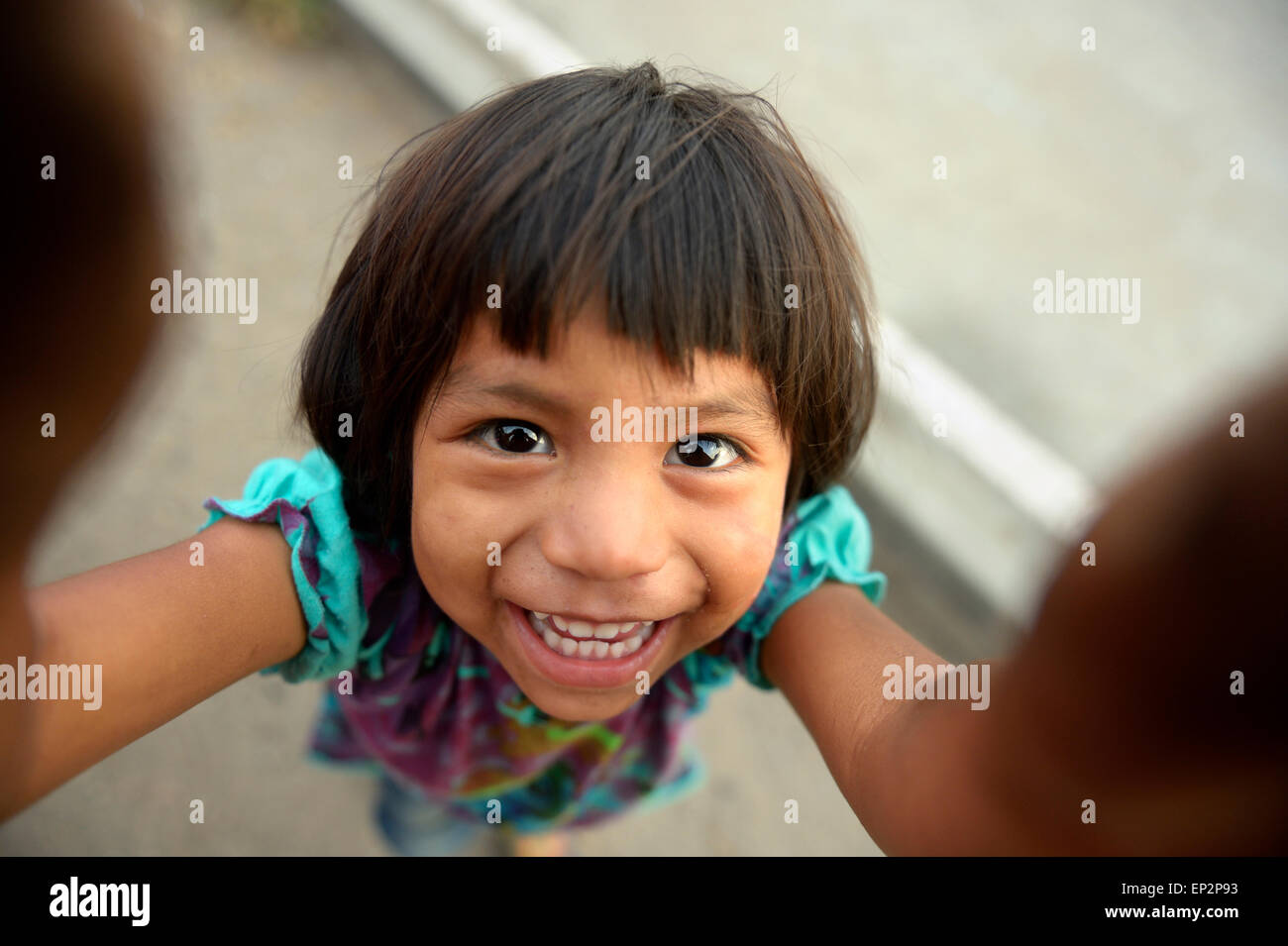 Pérou, Lima, heureux les enfants de la rue Banque D'Images