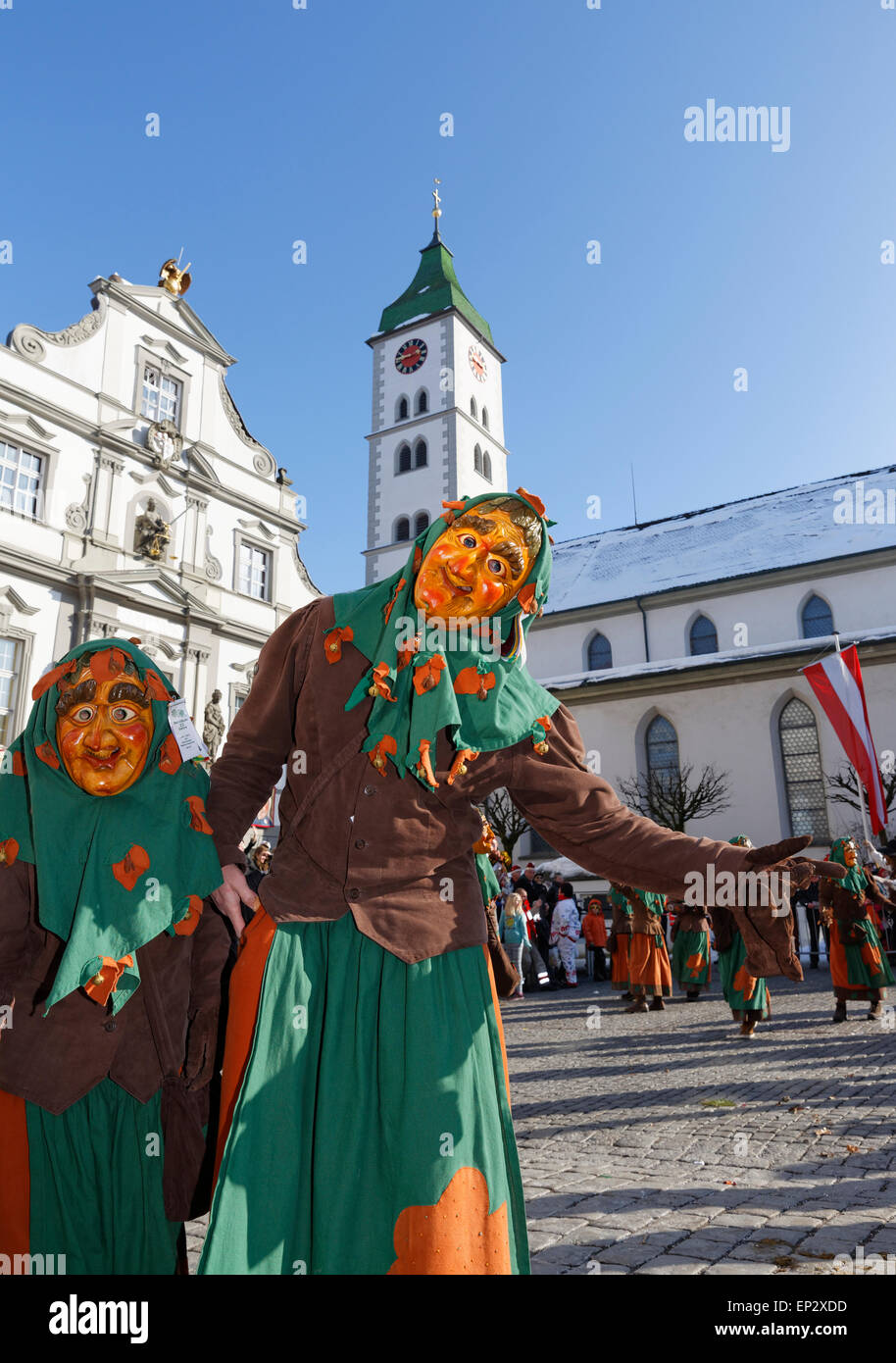 Allemagne, Wangen im Allgaeu, défilé de l'Swabian-Alemannic Fastnacht Banque D'Images