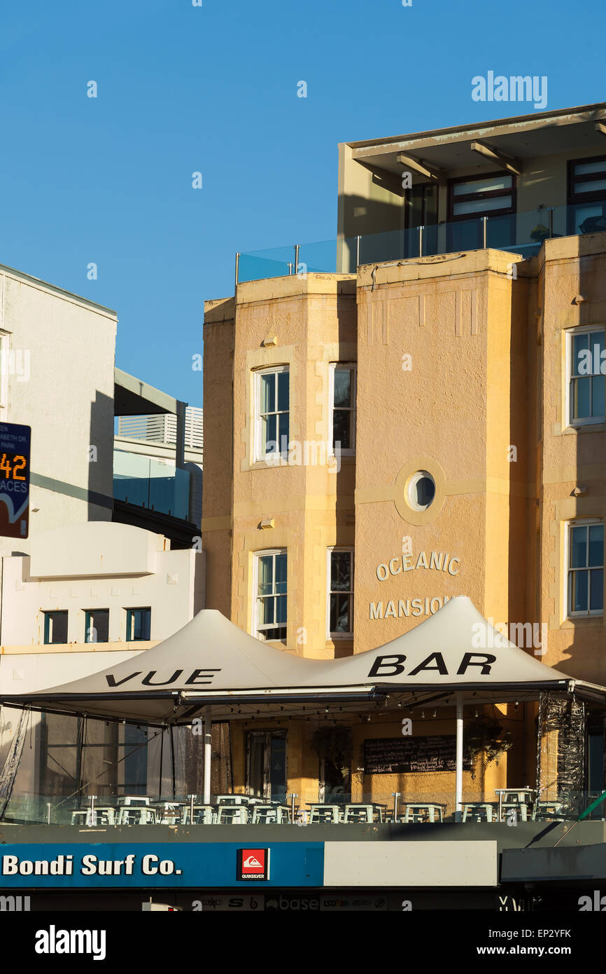 L'Art Déco Bondi Beach Apartments sur Campbell Parade,Sydney, Australie, le 13 mai 2015. Banque D'Images