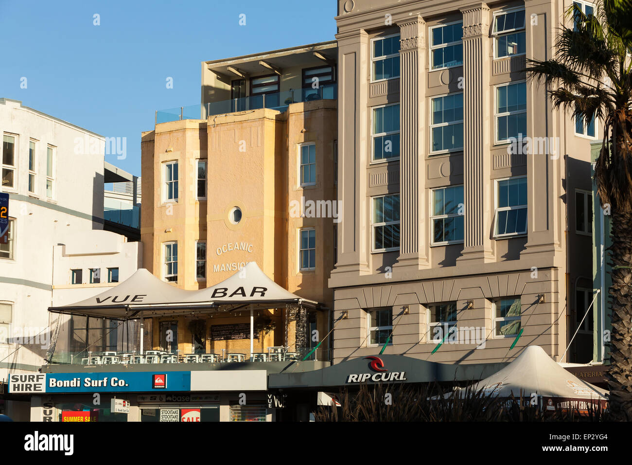 L'Art Déco Bondi Beach Apartments sur Campbell Parade,Sydney, Australie, le 13 mai 2015. Banque D'Images