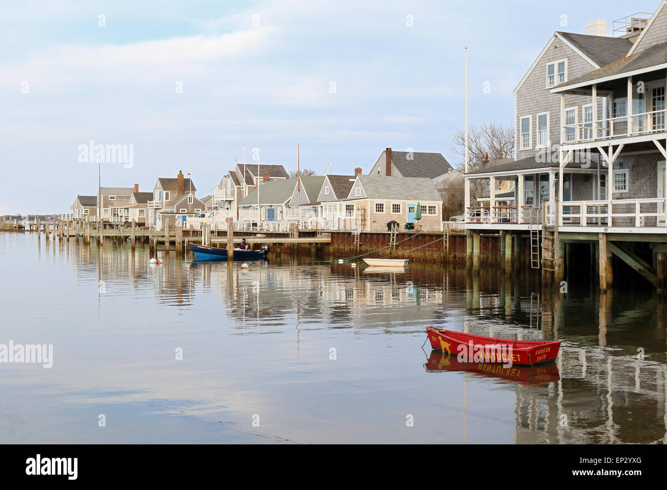 L'île de Nantucket, Massachusetts waterfront. Nantucket Banque D'Images