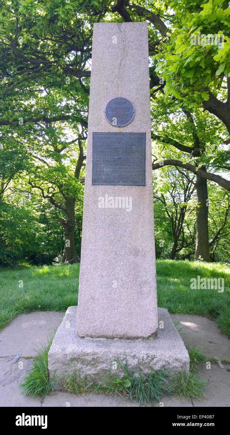 Pole Hill dans la forêt d'Epping, célèbre pour T.E. Lawrence et piliers de triangulation Banque D'Images