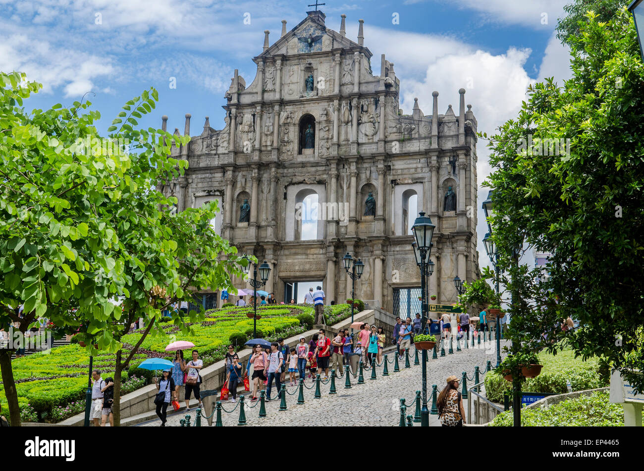 Ruine de l'église de Sao Paulo, vieille ville de Macao, Chine Banque D'Images
