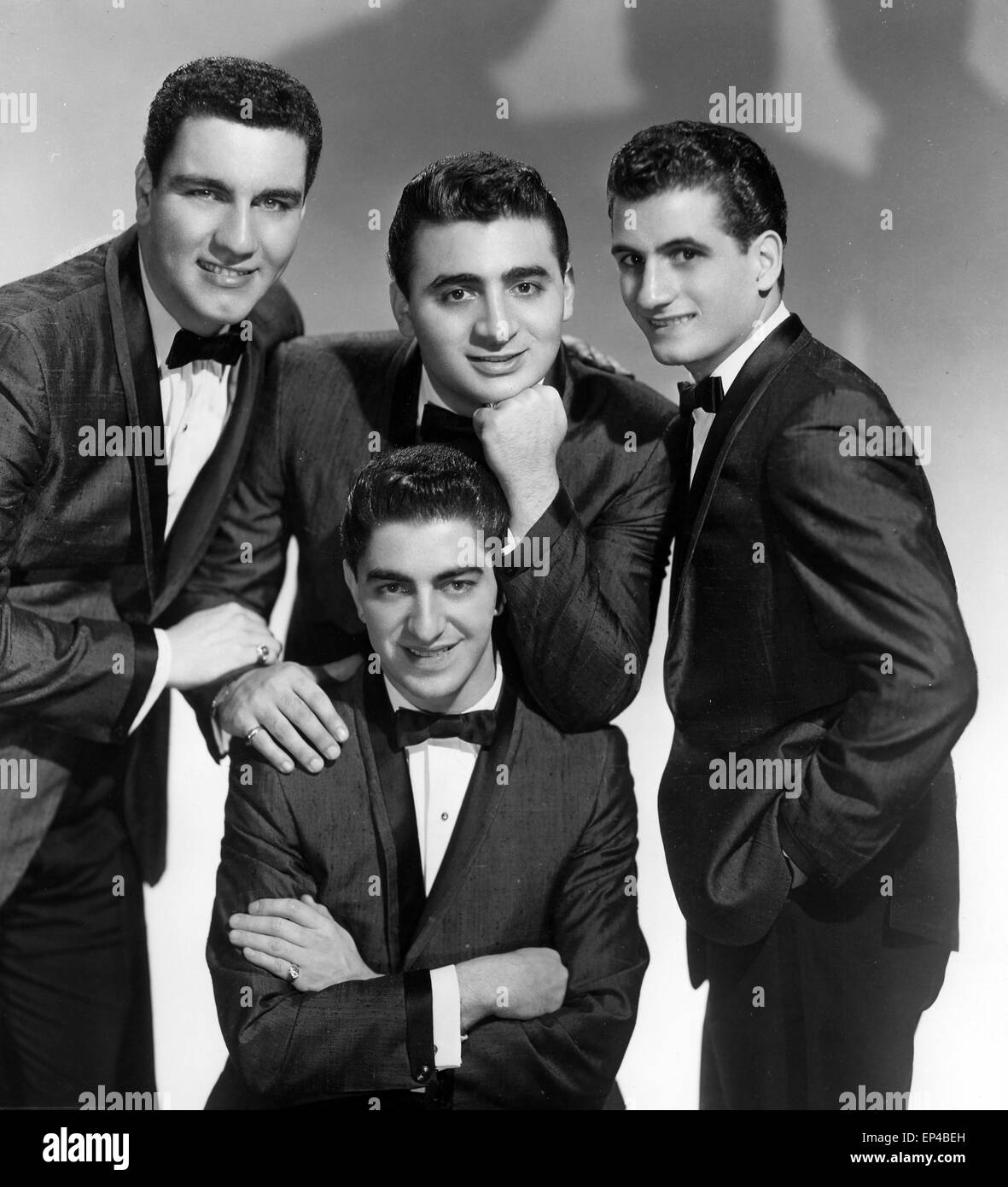 Les quatre amis-nous quatuor vocal sur 1958. (NB pas le groupe noir de même nom) Banque D'Images