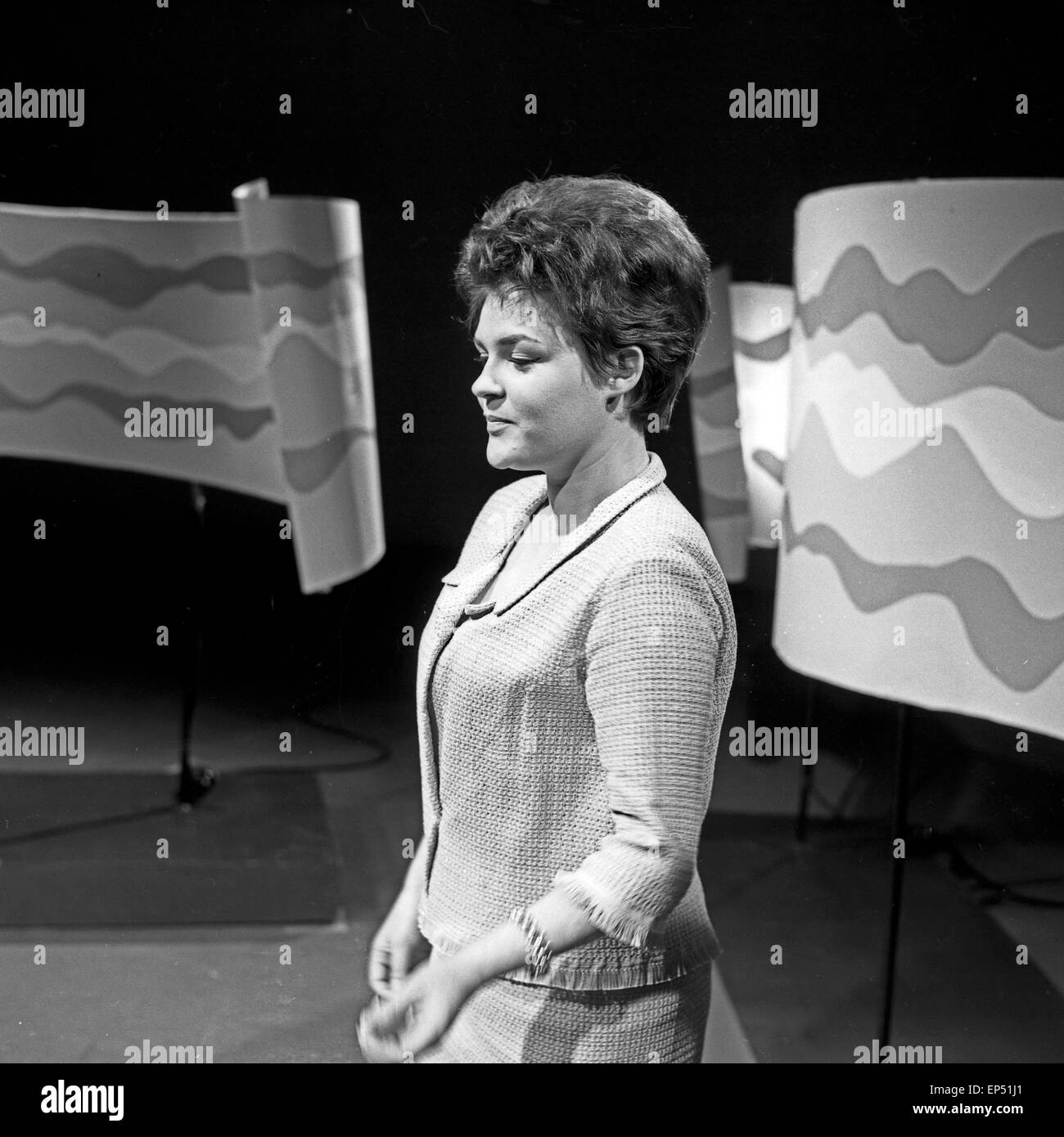 Musik aus Studio B, Musiksendung, Deutschland 1962, Gaststar : Peggy Brown Banque D'Images