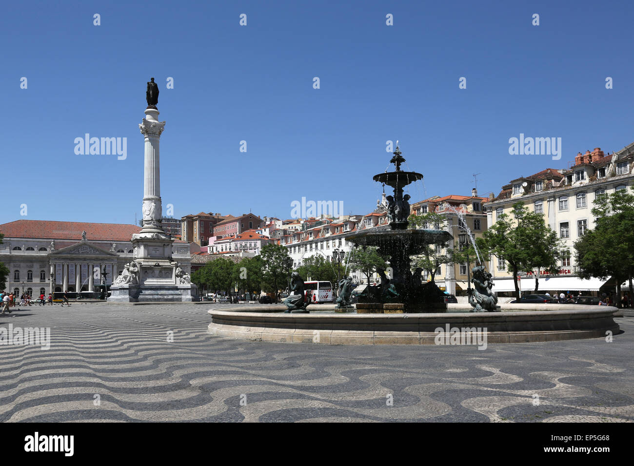 Lisbonne Portugal Rossio Banque D'Images