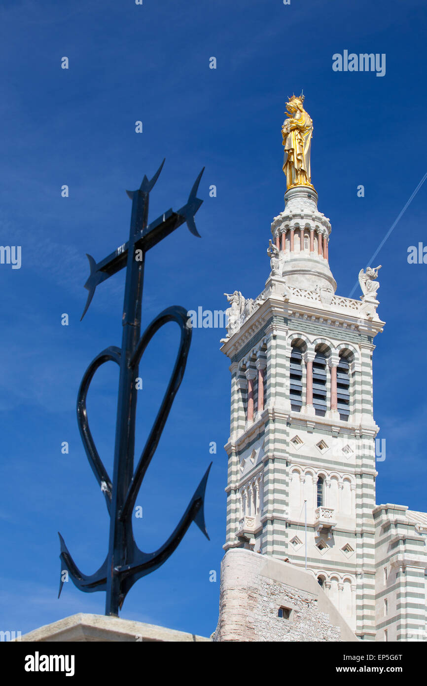 Marseille,France-May 6,2011 : Basilique Catholique Notre Dame De La Garde.Cette église néo-byzantin Banque D'Images