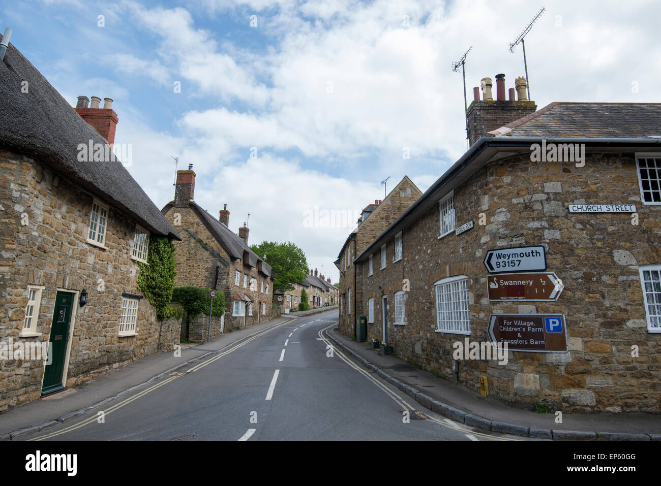 Le village pittoresque d'Abbotsbury, dans le Dorset, Angleterre, Royaume-Uni Banque D'Images