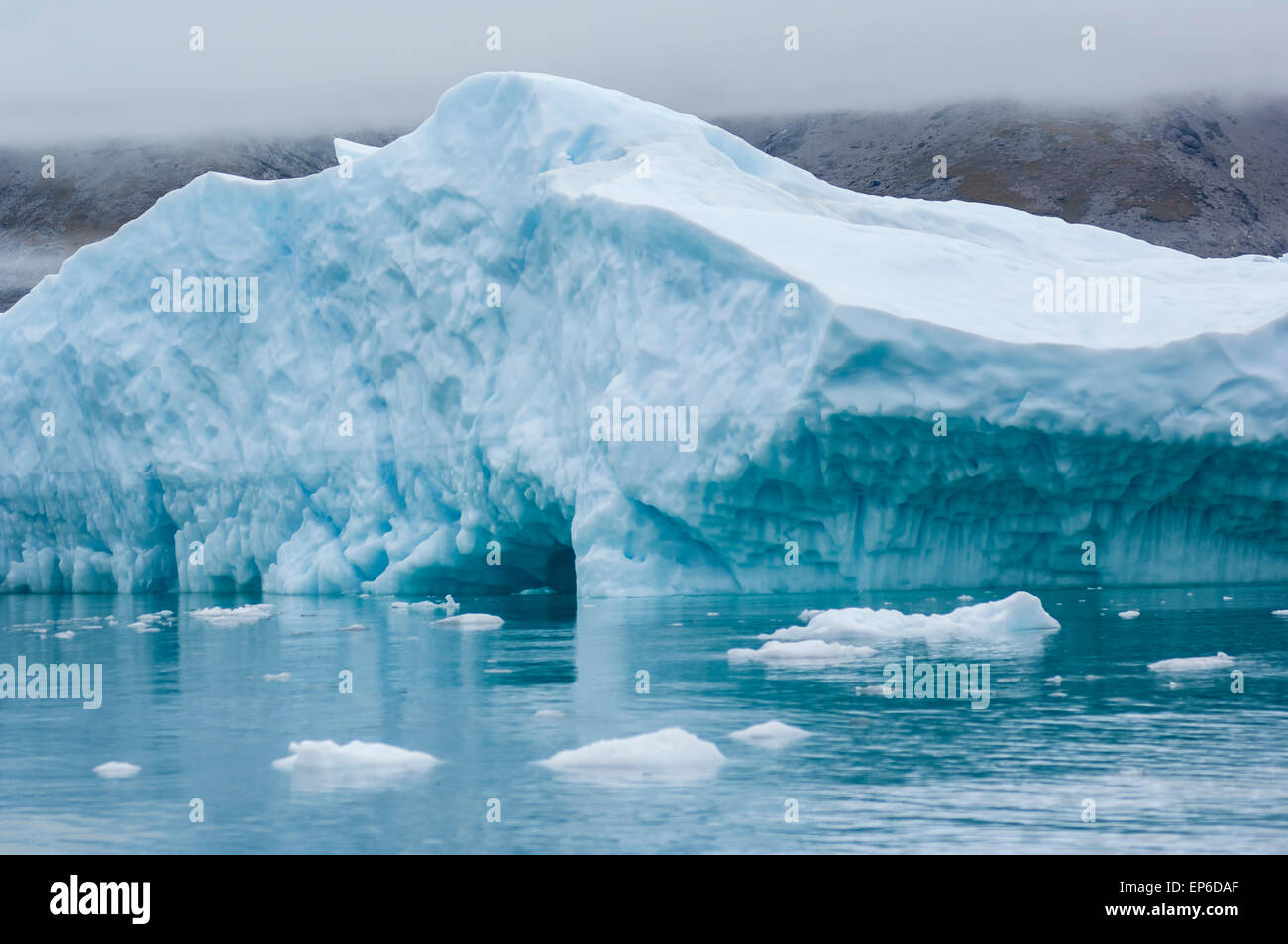 Les icebergs bleu fjord de narsusuaq au Groenland Banque D'Images