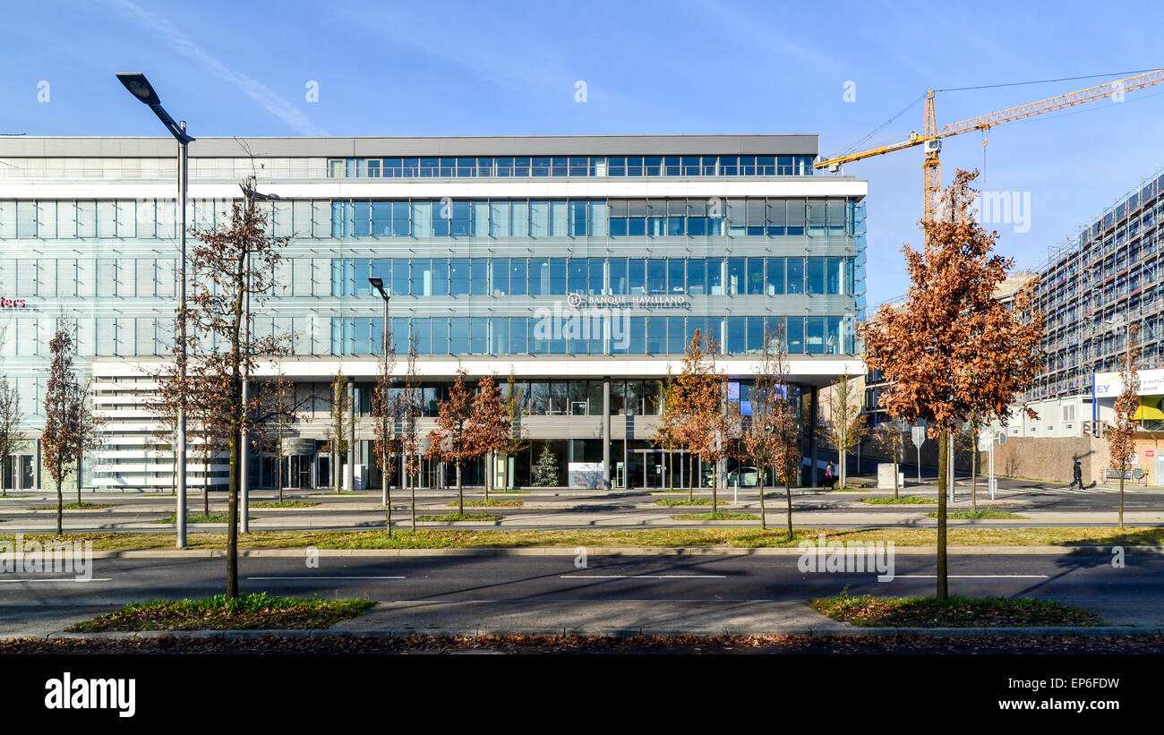 Siège de la banque privée, de Havilland à Kirchberg, le quartier financier de Luxembourg Banque D'Images