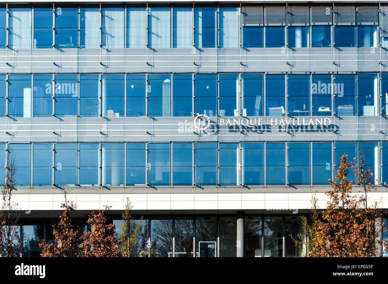 Siège de la banque privée, de Havilland à Kirchberg, le quartier financier de Luxembourg Banque D'Images