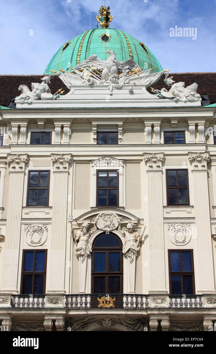 Façade de la Hofburg à Vienne, Autriche Banque D'Images