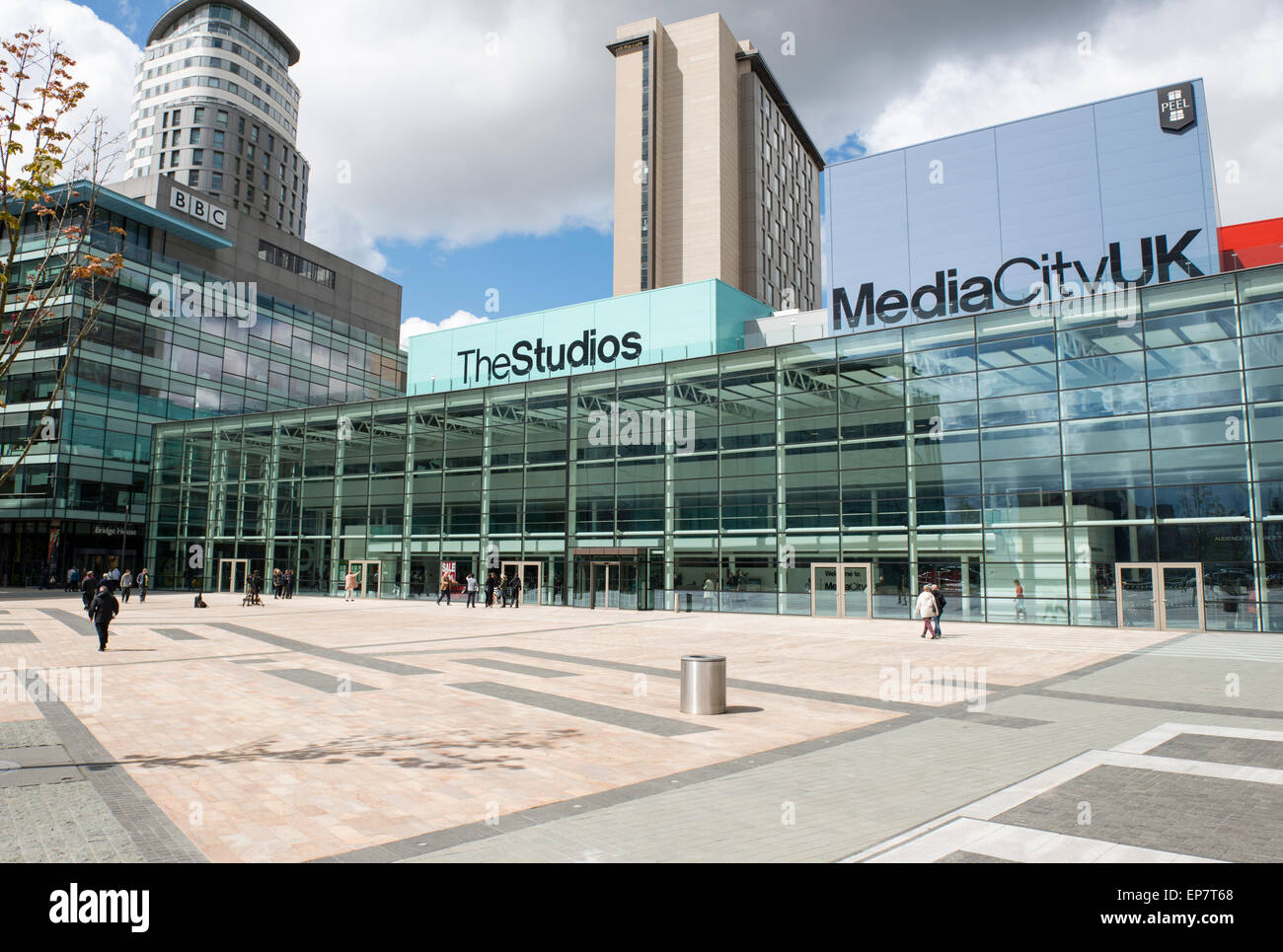 Extérieur de Media City UK, Salford Quays, Manchester, Angleterre, RU Banque D'Images