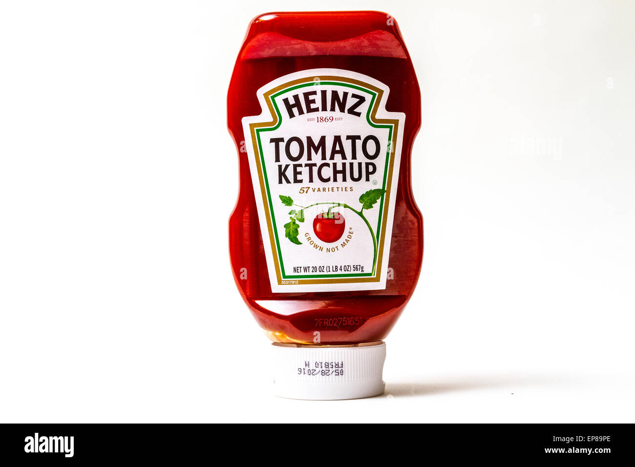 Un récipient de Squeeze le ketchup Heinz Banque D'Images