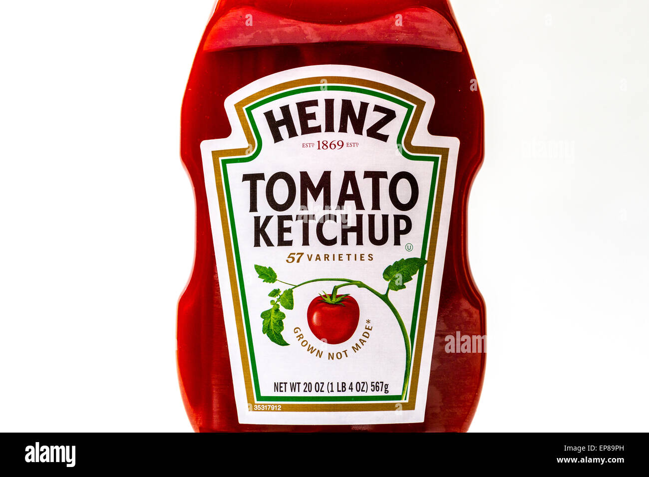 Un récipient de Squeeze le ketchup Heinz Banque D'Images