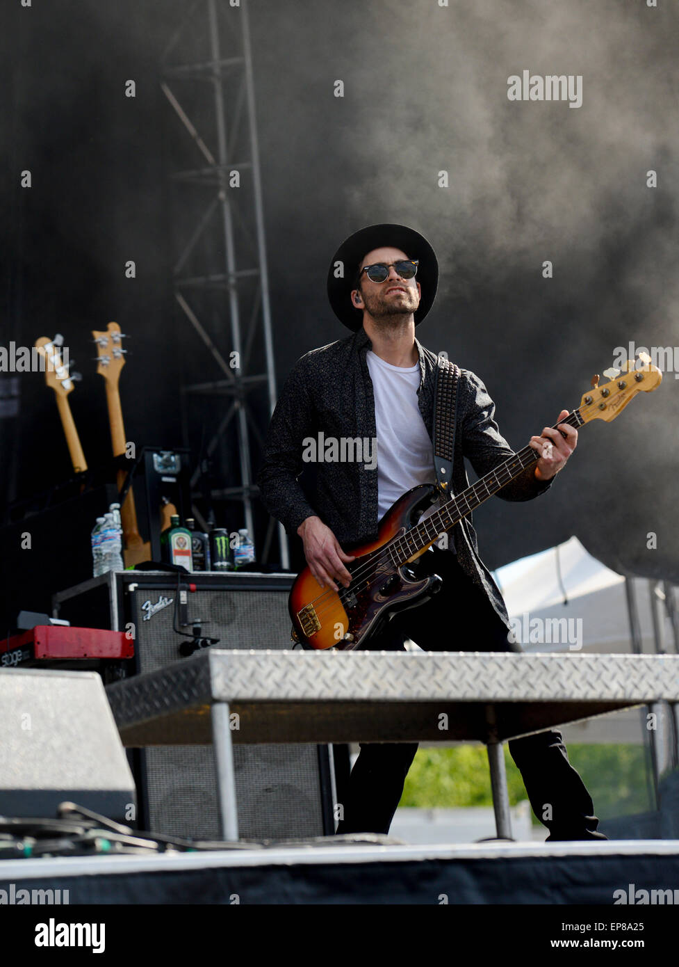 Josh Smith bassiste de Zebda à la rébellion de Monster Energy 2015 Carolina à Charlotte, Caroline du Nord. Banque D'Images Josh Smith bassiste de Zebda à la rébellion de Monster Energy 2015 Carolina à Charlotte, Caroline du Nord. Banque D'Images