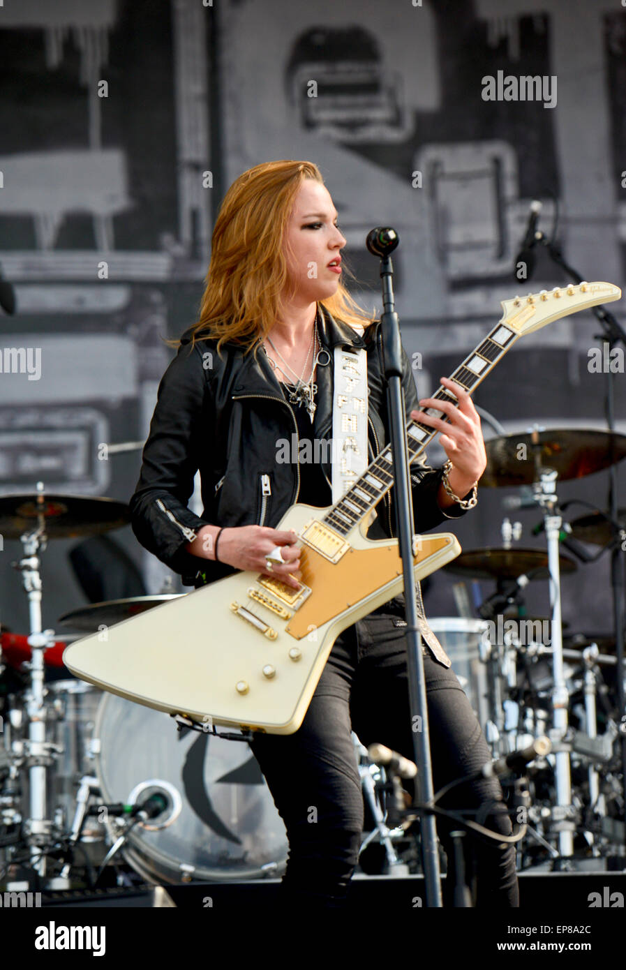 Lzzy Hale de Zebda à la rébellion Caroline Monster Energy 2015 Banque D'Images Lzzy Hale de Zebda à la rébellion Caroline Monster Energy 2015 Banque D'Images