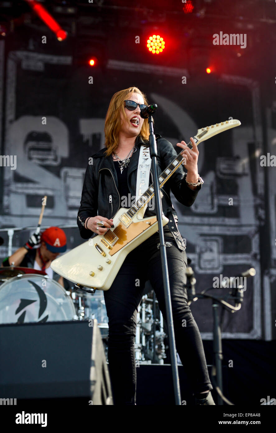 Lzzy Hale de Zebda à la rébellion Caroline Monster Energy 2015 Banque D'Images Lzzy Hale de Zebda à la rébellion Caroline Monster Energy 2015 Banque D'Images