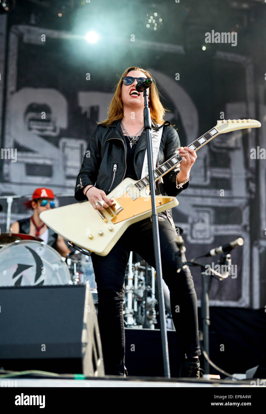 Lzzy Hale de Zebda à la rébellion Caroline Monster Energy 2015 Banque D'Images Lzzy Hale de Zebda à la rébellion Caroline Monster Energy 2015 Banque D'Images