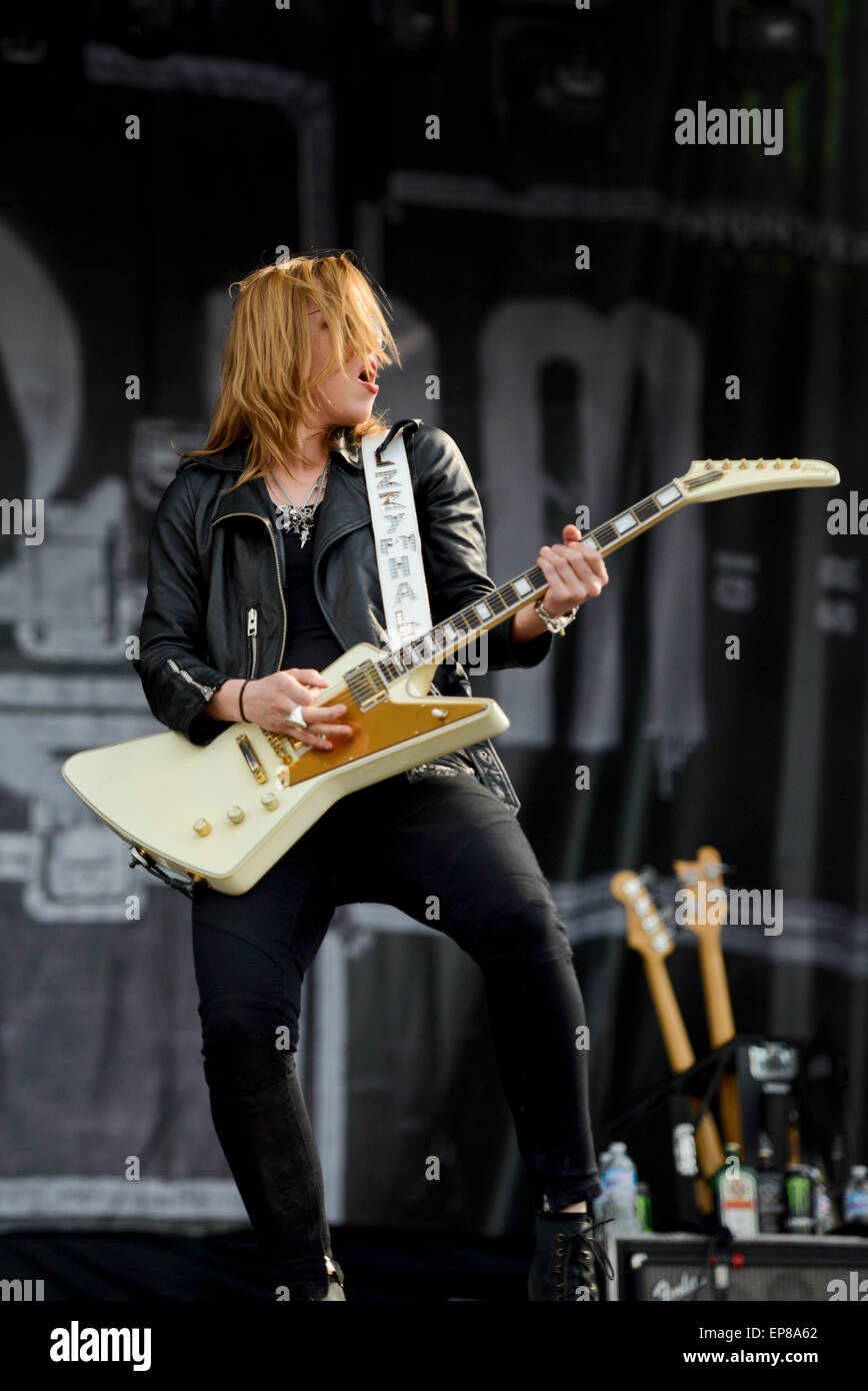 Lzzy Hale de Zebda à la rébellion Caroline Monster Energy 2015 Banque D'Images Lzzy Hale de Zebda à la rébellion Caroline Monster Energy 2015 Banque D'Images