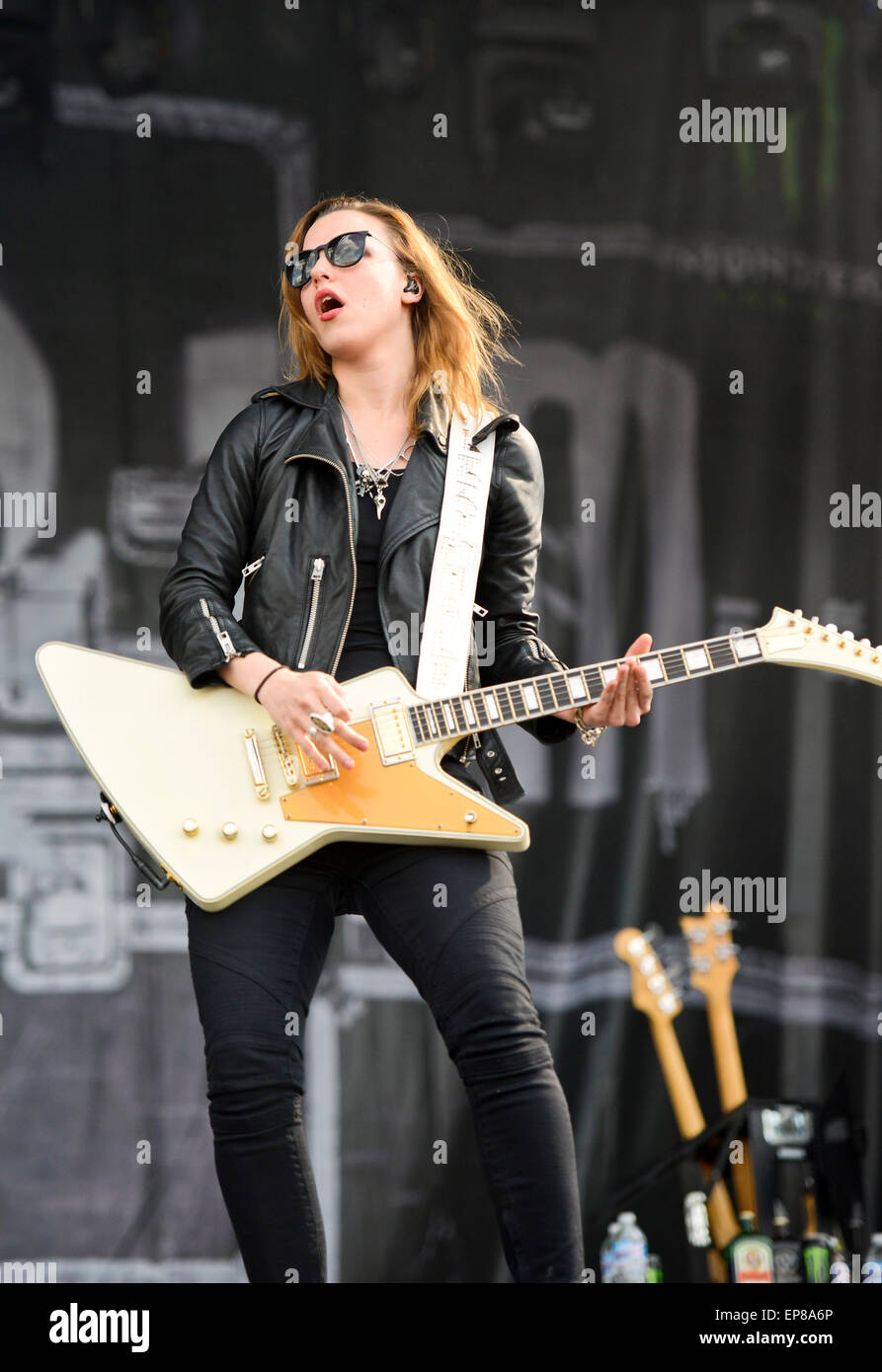 Lzzy Hale de Zebda à la rébellion Caroline Monster Energy 2015 Banque D'Images Lzzy Hale de Zebda à la rébellion Caroline Monster Energy 2015 Banque D'Images