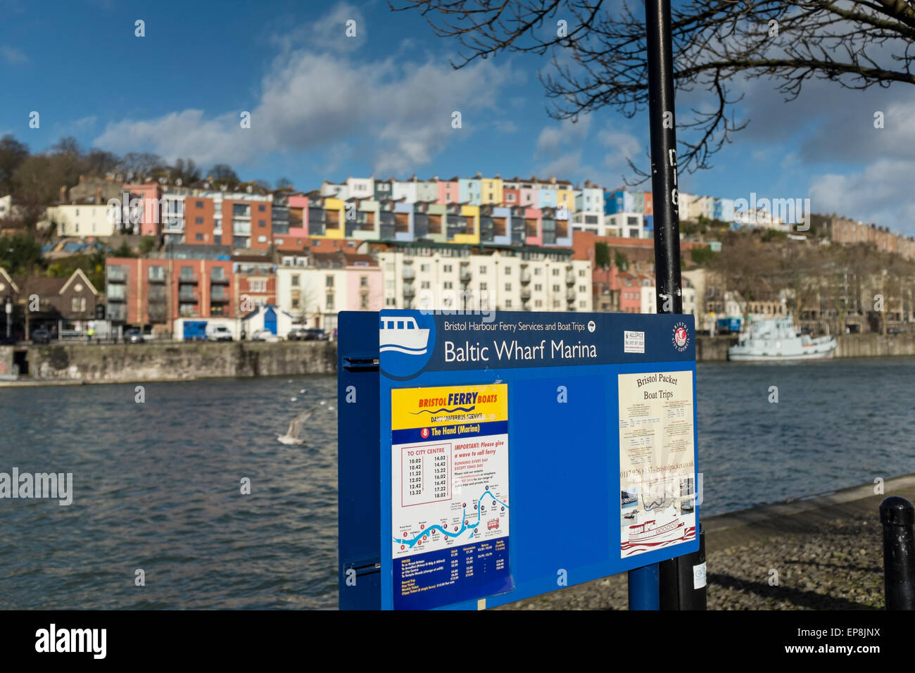 Baltic Wharf Marina signe, Bristol, UK Banque D'Images Baltic Wharf Marina signe, Bristol, UK Banque D'Images